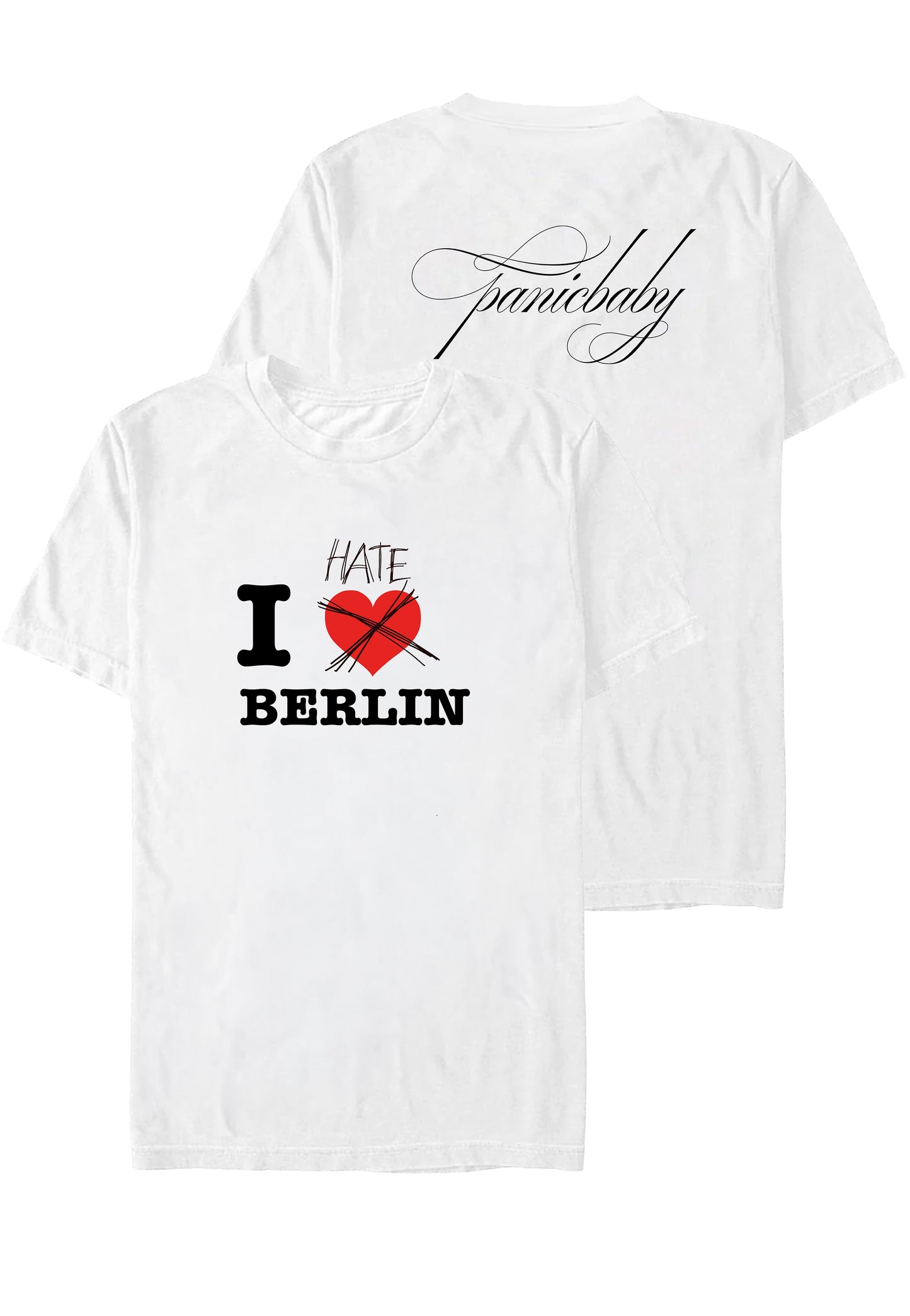 Panicbaby - I Hate Berlin White - T-Shirt | Men-Image