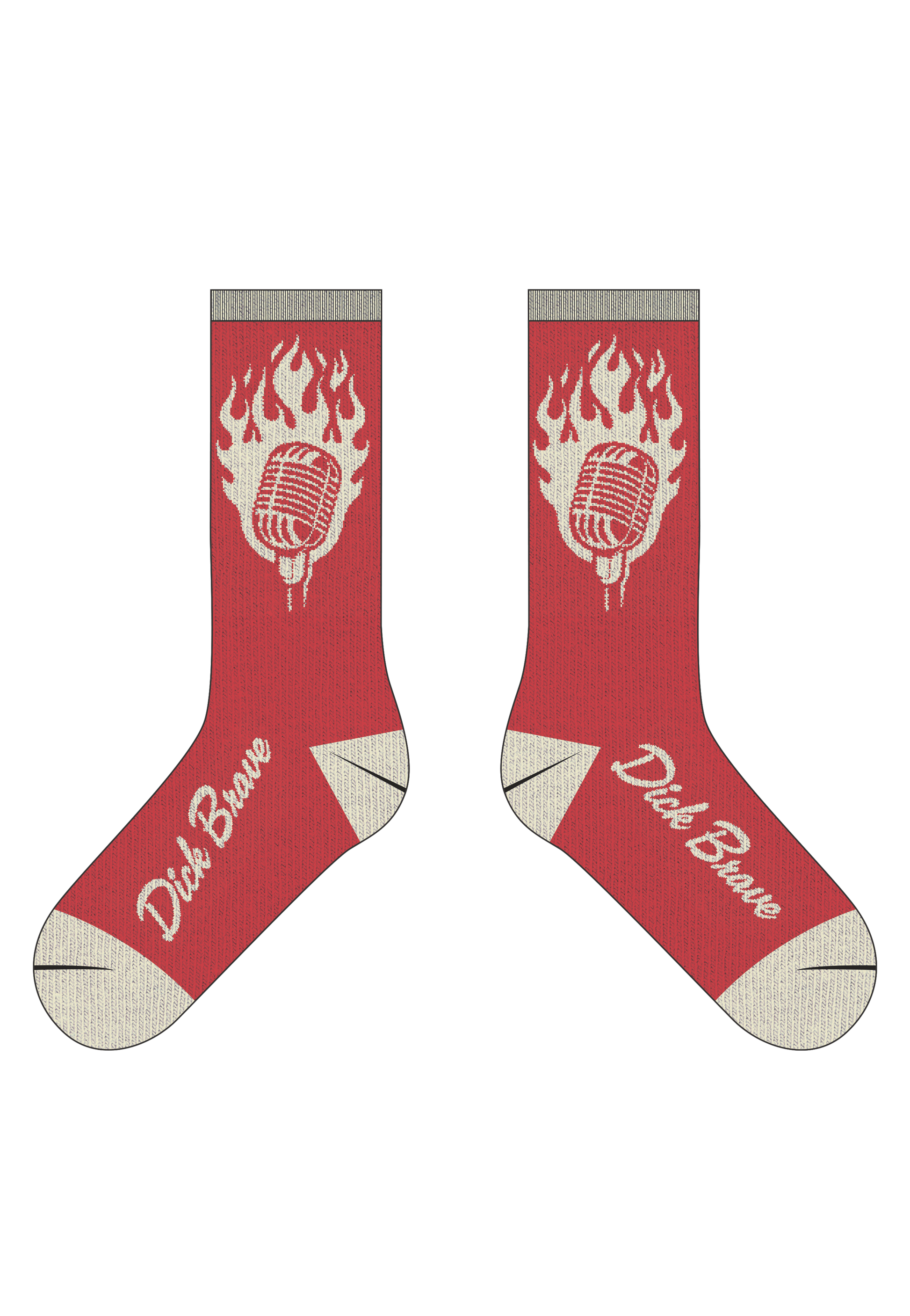 Dick Brave - Burning Mic Red - Socks | Neutral-Image